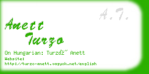 anett turzo business card